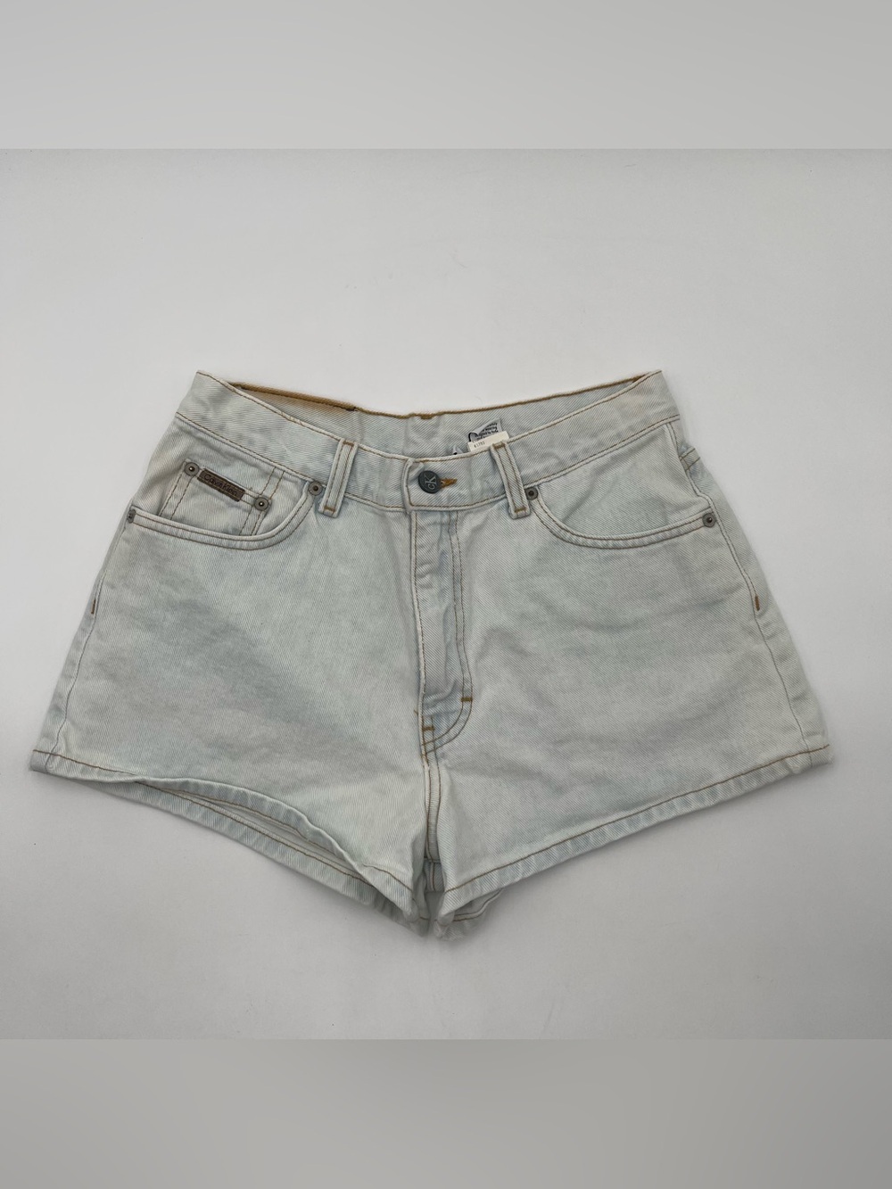 CK Calvin Klein Vintage Light Wash 90s Y2K High Rise Denim Mom Shorts SZ 8